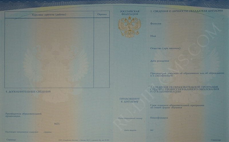 Диплом техникума или колледжа 2014-2025 НОВОГО ОБРАЗЦА 